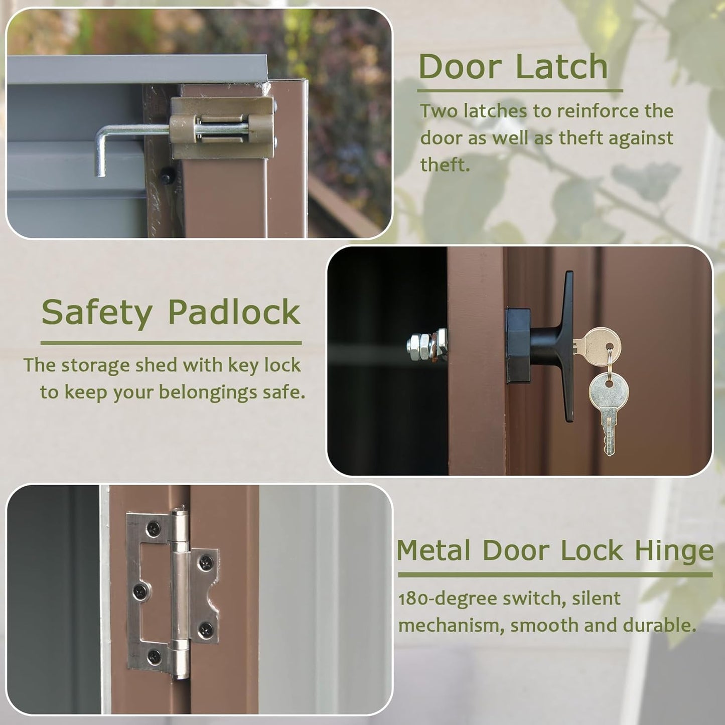 IKERY Metal Storage Shed 6' x 4' with Double Lockable Doors - Garden & Backyard Tool Shed for Bikes, Weather-Resistant - Dark Gray