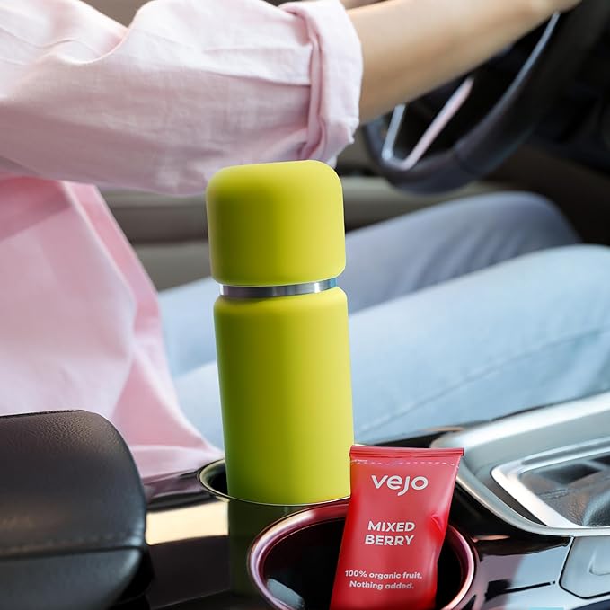 Vejo Personal Blender Powder-Powered Blending System | No Shaking | No Clumps | No Prep | Easy One-Button Design | USB Rechargeable Blender | Yellow