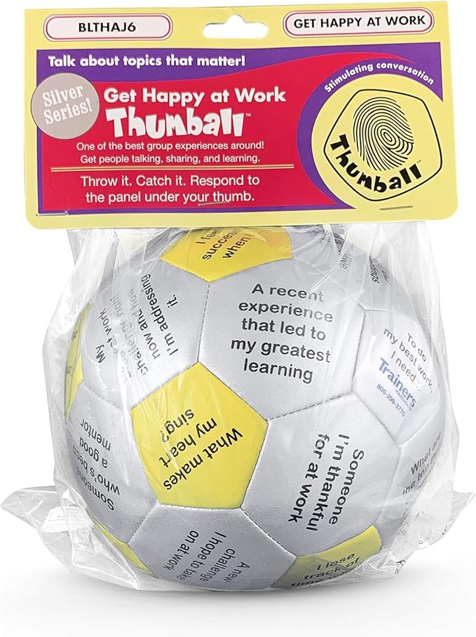 Trainers Warehouse 6" Thumball Collection, 32 Prompts for Conversation, Team Building, Relationship and Training