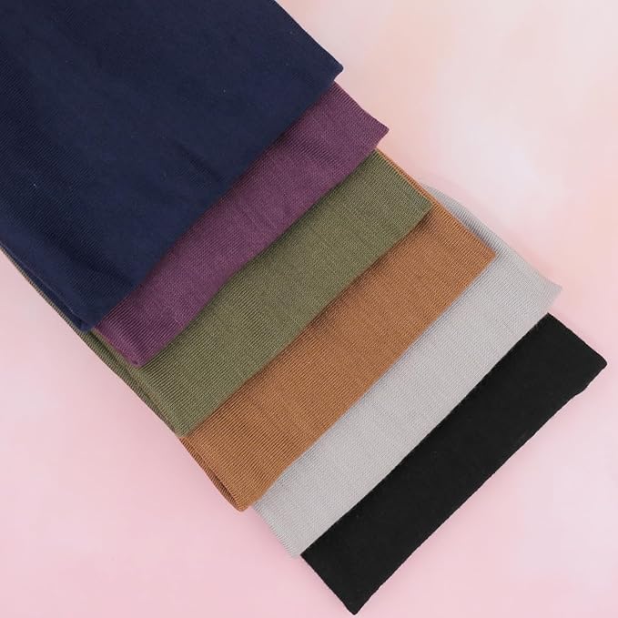 IVARYSS Headbands for Women, Non-Slip, Premium Stretchy Head Bands Hair Accessories,Wear for Yoga, Fashion, Working Out, Travel or Running, 6 Pack, Solid