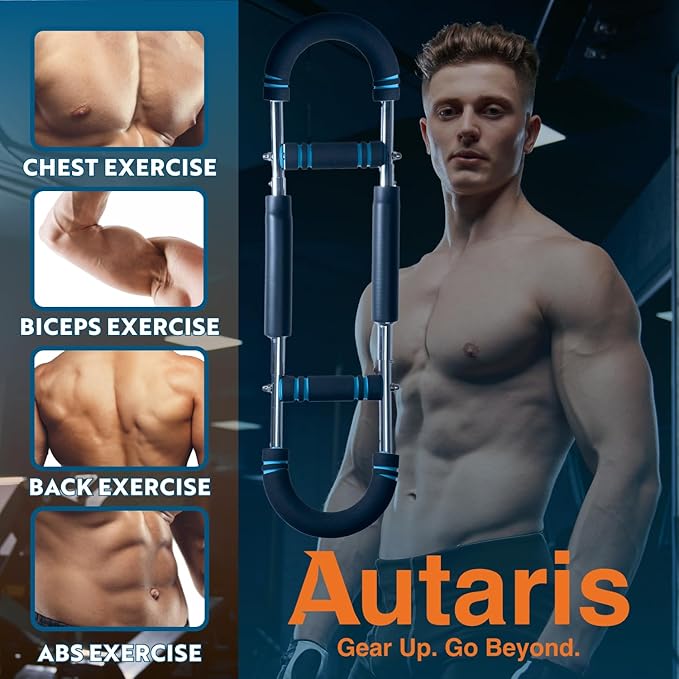 Twister Arm Trainer - Adjustable Chest Workout Equipment - Arm Trainer for Men - Chest Trainer for Men - Shoulder Muscle Training - Portable Spring Resistance - Home Fitness Equipment (40–90 lbs)