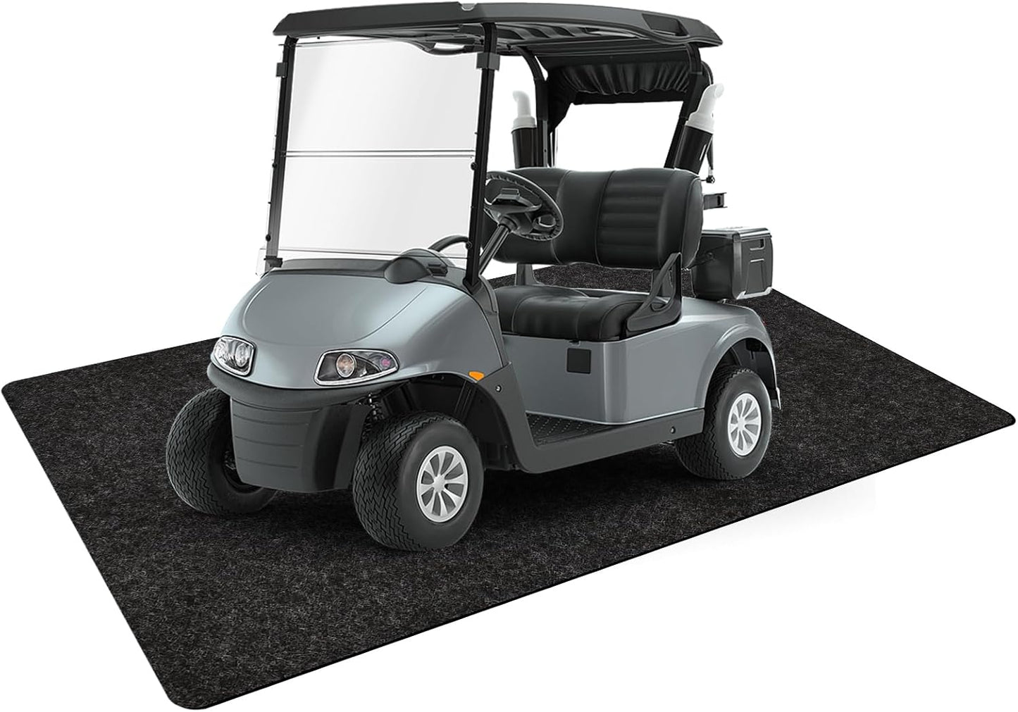 Golf Cart Parking Mat 4.9 ft × 9.1 ft Garage Floor Mat Oil Absorbent Waterproof Rubber Backing Layer Floor Protective Pad from Spills, Drips, Splashes and Stains
