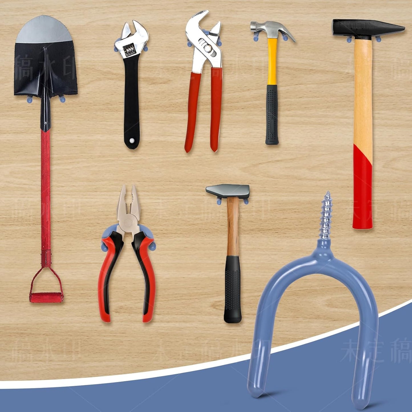 6 Pack Garage Storage System Steel U Hooks with Anti-Slip Coating Home Improvement and Organization Screw in Hooks Easy Wall Mounting Heavy Duty Bike and Ladder (Grey, 6 Pack)