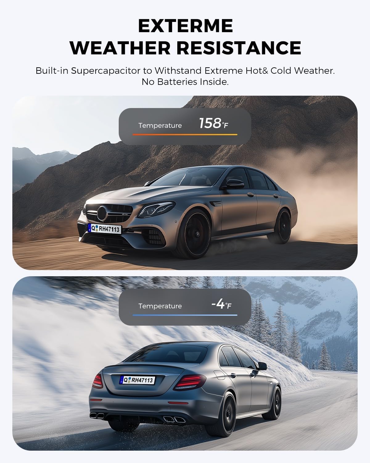 Dash Cam Front and Rear: 4K+1080P FHD Dual Dash Camera for Cars with Night Vision, 2 Channel HDR Dash Camera, 24H Parking Mode Car Camera, Built-in GPS, WiFi 6, Free 64GB Card