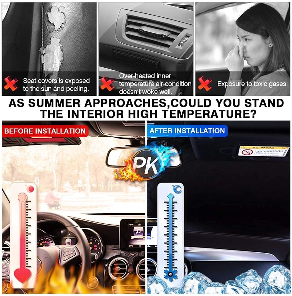 KUST Windshield Sun Shade for Toyota Tundra 2007-2026 Custom Fit Sunshade Sun Visor Protector Foldable Blocks UV Rays Keep Your Car Cooler