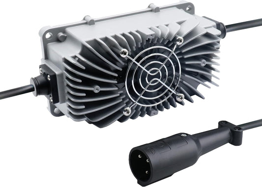 Abakoo 48 Volt 5 Amp Battery Charger for Club Car Golf Cart with 3 Pin Round Plug, IP67 Waterproof