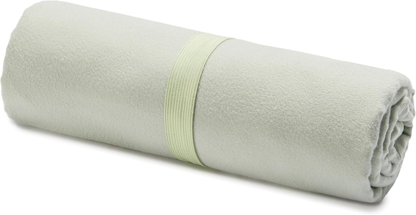 Amazon Basics Camping and Hiking Towel, Microfiber Towel, 72" L x 24" W, Fog Green