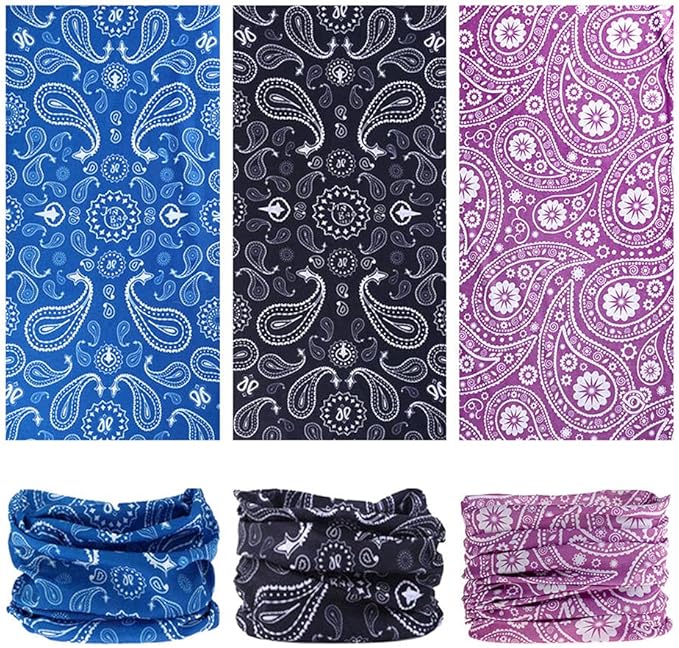 Neck Gaiter Headband Headwear Head Wrap Face Mask Magic Scarf Bandana for Men and Women