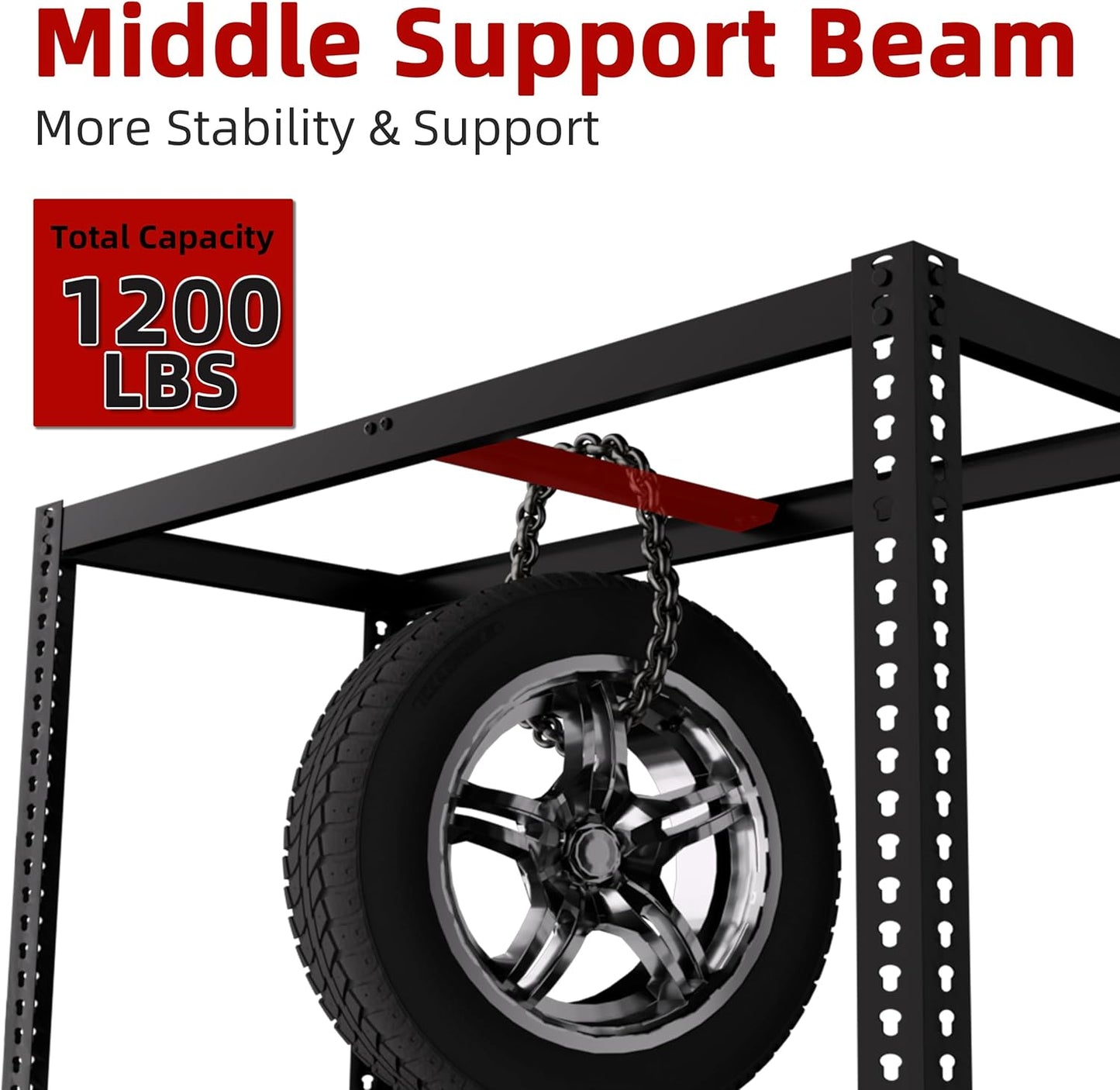 4 Packs 36" W x 16" D x 55" H Adjustable Garage Storage Shelves - 4-Shelf Heavy Duty Shelving Unit, Metal Utility Storage Organizer Racks for Warehouse Pantry Closet Kitchen, Black