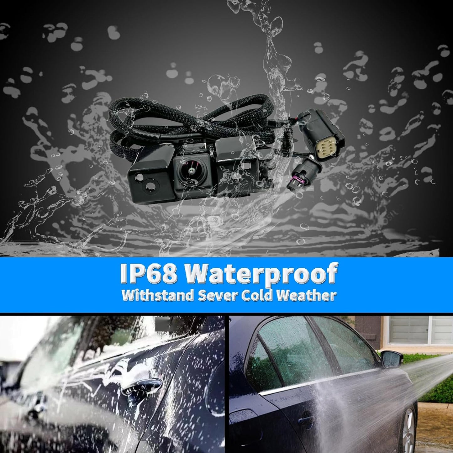 Rear View Back Up Camera Compatible with Chevy Silverado/GMC Sierra 1500 HD 2500 HD 3500 HD 2016-2018 Replaces 84062896