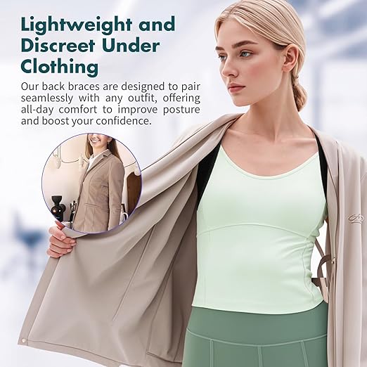 Posture Corrector for Women and Men – Adjustable Back Brace for Posture Support, Upper Back, Clavicle and Shoulder Support, Comfortable and Breathable Back Straightener for Pain Relief (Medium/Large)