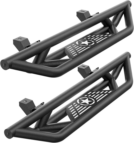 for Jeep JL Running Boards Drop Side Steps Compatible with 2018 2019 2020 2021 2022 2023 2024 2025 Jeep Wrangler JL 2 Doors (Include 4XE Model), Plates Rock Sliders Rails Heavy-Duty Nerf Bars