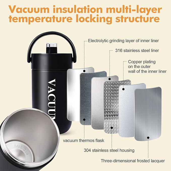 Portable Blender for Smoothies, Travel Blender, Cordless, with Insulated Cup