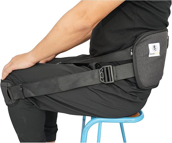 Support belt for better back whole day Lower Back Support Belt -Posture Correcting Harness & Relieve Sciatica, Keeps Back Straight While Seated, Suitable in Office or At Home or Outdoors（Black）