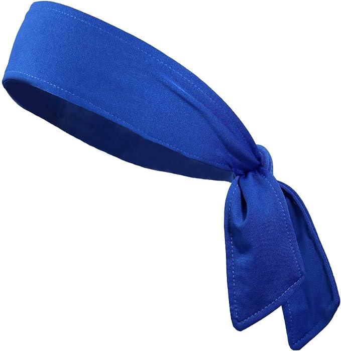 Kenz Laurenz Headbands Tie on Headband for Women Men Running Athletic Hair Head Band Elastic Sports Sweat Basketball Sweatband Stetchy Yoga Workout Sweatbands Adjustable Non-Slip Moisture Wicking