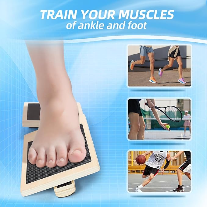 Ankle Balance Board – Stability Trainer for Rehabilitation, Basketball, Running, Yoga & Injury Recovery – Home Gym Equipment (Includes Workout Guide)