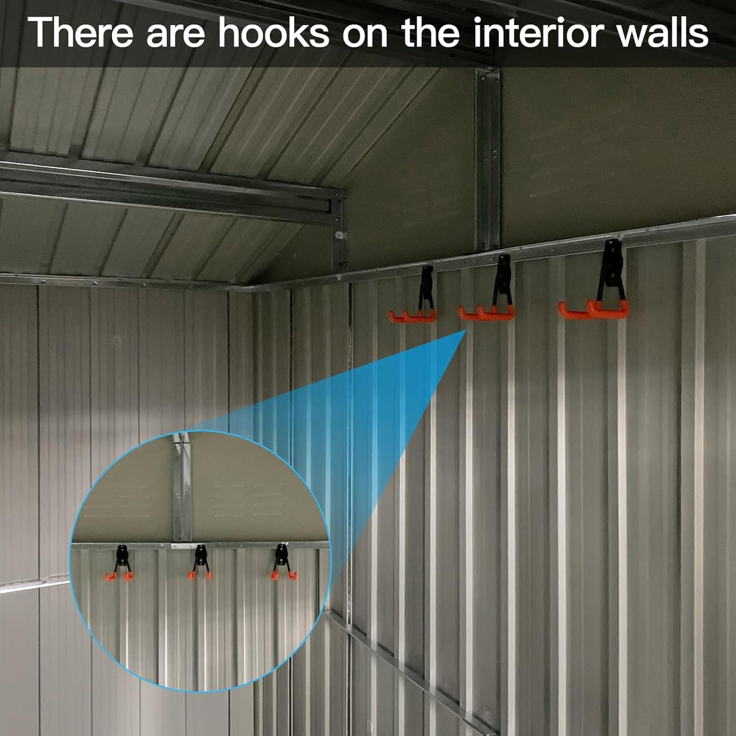 10x12 FT Outdoor Storage Shed, Large Metal Garden Shed with 4-pane Window, Outside Tool Shed with Lockable Hinged Door & 4 Air Vent, Waterproof Storage Building for Backyard, Patio, Lawn, White+Yellow