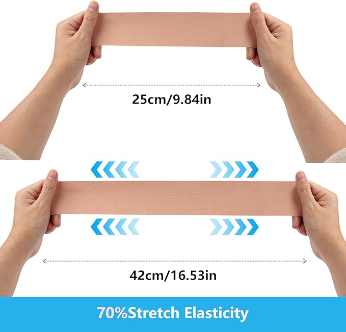 Kinesiology Tape, 3 Rolls Elastic Sports Athletic Tape, Sports Waterproof Tape for Support Muscle Joint Knee, Kinesiology Tape for Knees, 2 Inch×16.4 FT, 3 Colors