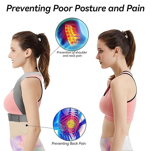 Yeelan Posture Corrector for Women and Men, Back Straightener Posture Corrector, Adjustable Back Brace, Back Support Brace for preventing hunchbacks, Back Pain, and Sore Shoulders