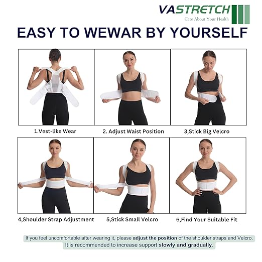 Posture Corrector for Women,Upper Back Pain Support,Slim & Adjustable Shoulder Brace - Back Brace for Back Pain Relief,Chest Pain Relief,White,Small