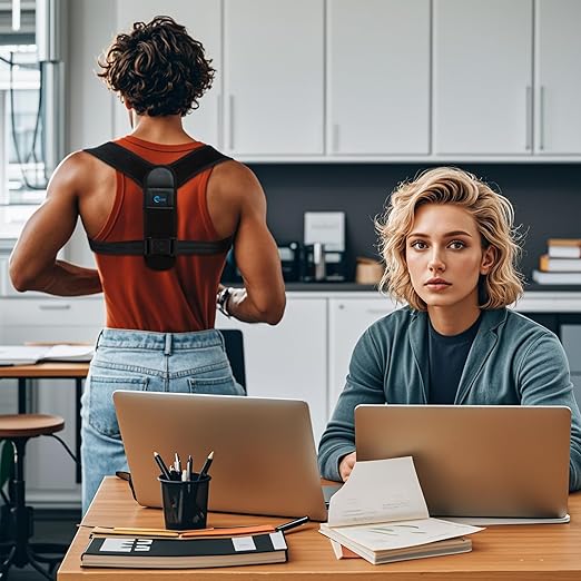 Posture Corrector for Women and Men – Adjustable Back Brace for Posture Support, Upper Back, Clavicle and Shoulder Support, Comfortable and Breathable Back Straightener for Pain Relief (Medium/Large)