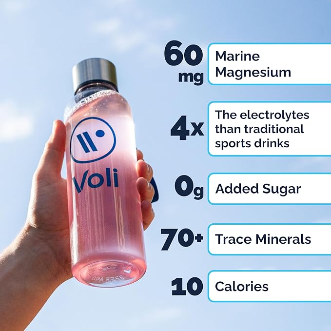 Voli Electrolytes Powder Packets | No Added Sugar Electrolyte Drink Mix for Hydration | Keto & Fasting Friendly, Natural Superfoods & Minerals | Raspberry 15-Count