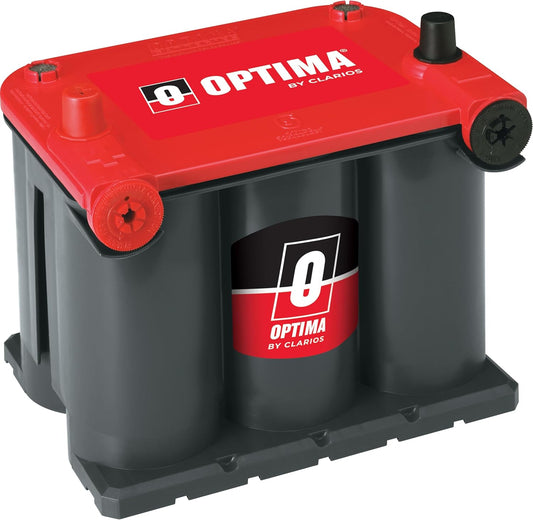 OPTIMA Batteries High Performance 75/25 RedTop Sealed AGM Car, Truck, and SUV Starting Battery, 720 CCA, Dual SAE and GM Terminals, Maintenance Free, Versitile Mounting