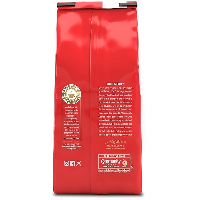 Community Coffee First Light Blend, 72 Ounces Light Roast Ground Coffee, 12 Ounce (Pack of 6)