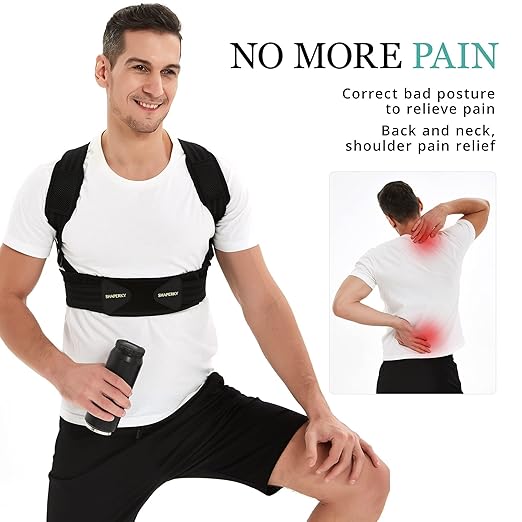 Posture Corrector for Women Support: Back Straightener Brace - Relieve Upper Shoulder Lower Back Pain for Men Large/X-L