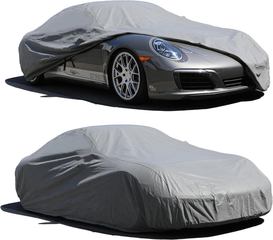 All Weather Waterproof car Cover Good for rain Snow uv Protection dust Small Coupe 350Z Z4 Sky Crossfire SLK GR86 RX-8 BRZ SLC300 Speedster Gray