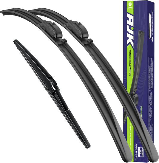AJK Wiper Blades for Hyundai Palisade 2020 2021 2022 2023 2024 2025, 3 Piece All Weather OEM Quality Automotive Replacement Windshield Wiper Blades for My Car