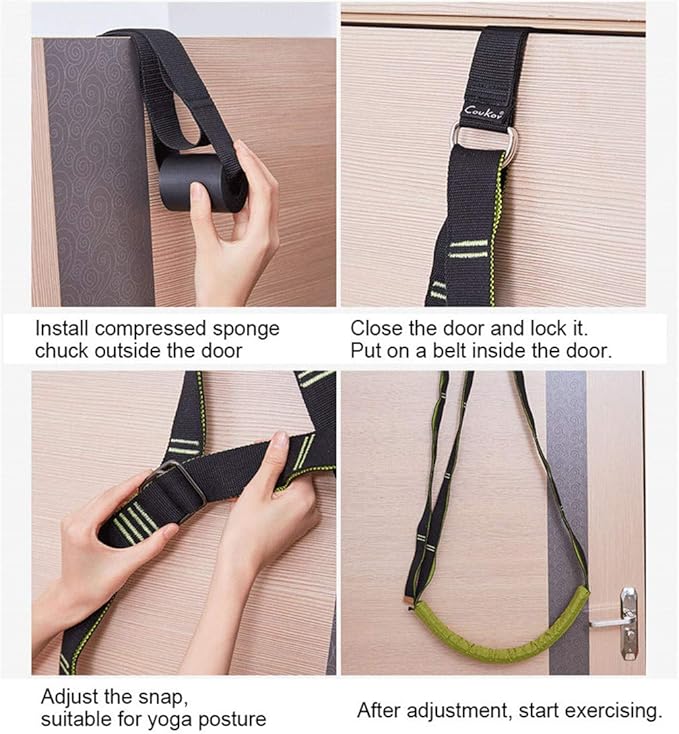 Back bend Assist Trainer - Improve Back and Waist Flexibility, Door Flexibility Stretching Strap, Home equipment for Ballet, Dance, Yoga, Gymnastics, Cheerleading, Splits