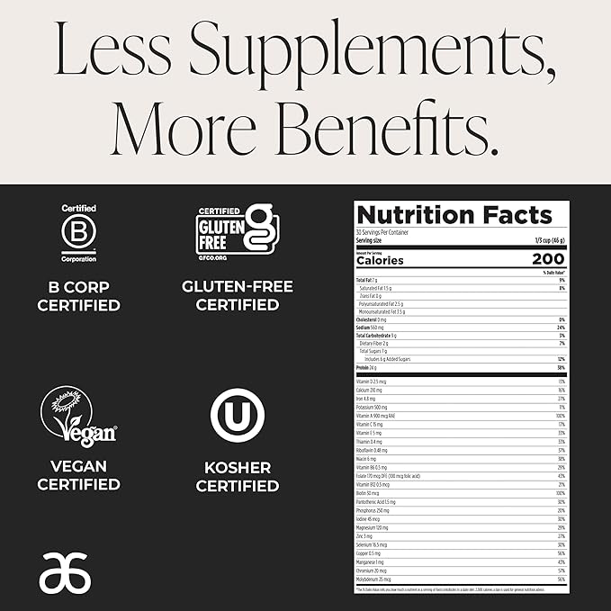 Arbonne EssentialMeal Meal Replacement Shake - Protein Shake, Vegan Protein Powder, Complete Daily Nutrition, Vanilla