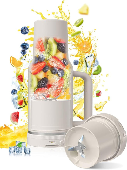 Portable Blender Lid for Adventure/Stanley Quencher H2.0 FlowState 40oz - Personal Blender for Shakes and Smoothies, Portable Juicer, Small Magic Bullet Cup