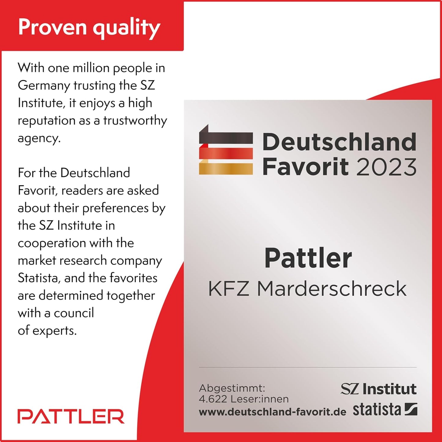 PATTLER® Marten Repellent for Car Engines - Ultrasonic Marten Repeller Under Hood for Immediate and Long-Term Protection Against Martens. Marten Deterrent for Cars Powered by 12V Car Battery - 2 Unit