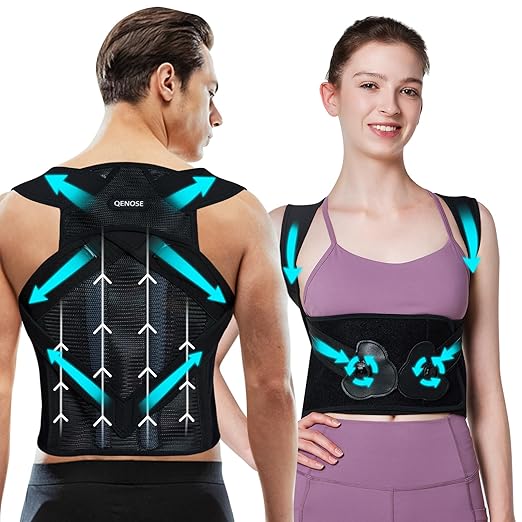 Back Brace Posture Corrector for Women & Men-Knob Adjustable Back Support Straightener-Upper and Lower Back Pain Relief-Scoliosis, Shoulder Posture Corrector- Neck Hump, Hunchback XXL(39"-44")