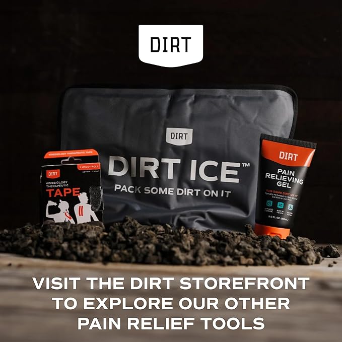 DIRT Tape-Pre Cut Athletic Kinesiology Tape-Muscle Pain Relief & Joint Support-Premium Elastic Cotton-Latex-Free-Water Resistant-Gym, Indoor & Outdoor Sports-2 Rolls (16.4 ft)-Black w/Logo