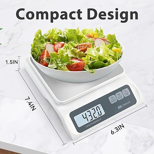 13lb/0.1g Precision Digital Food Scale - Meal Prep Kitchen Baking & Espresso Coffee - Gram Scale with Stainless Steel Platform & LCD Display
