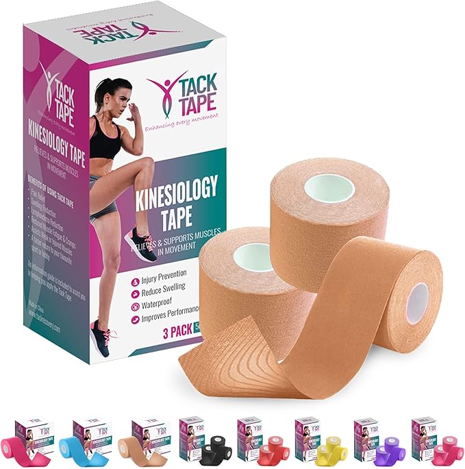 Kinesiology Tape Sensitive Skin - 16ft Uncut K Tape Roll | Sports Tape Athletic Tape for Injuries | Kinesio Tape Waterproof - Latex Free Kinetic Tape for Knees, Joints, face & Muscles