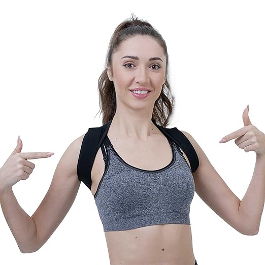 Posture Corrector for Women and Men,Adjustable Upper Back Brace, Breathable Back Support straightener, Providing Pain Relief from Lumbar, Neck, Shoulder, and Clavicle, Back.