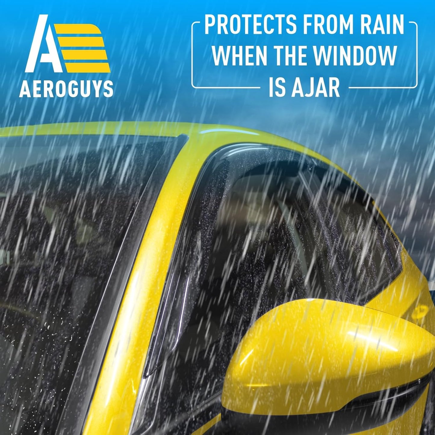 Extra Durable Window Deflectors Tape-On Window Visors Rain Guards Fit for Honda Civic 2022-2025 Sedan, Sun Visors, Wind Vent for Shades, Exterior Car Accessories - 4pcs. AG0959