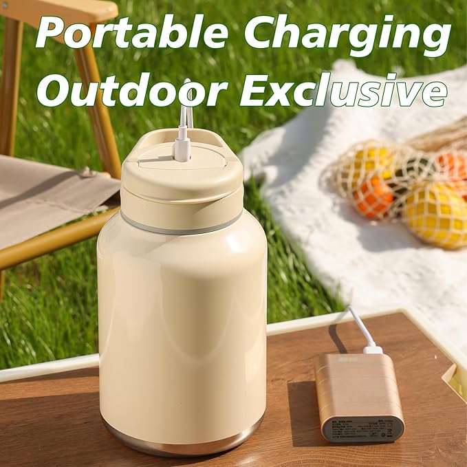 Portable Blender for Shakes and Smoothies 33oz High-Speed Portable Blender Rechargeable with Stainless Steel Straw BPA Free for Fruits and Veggies, White