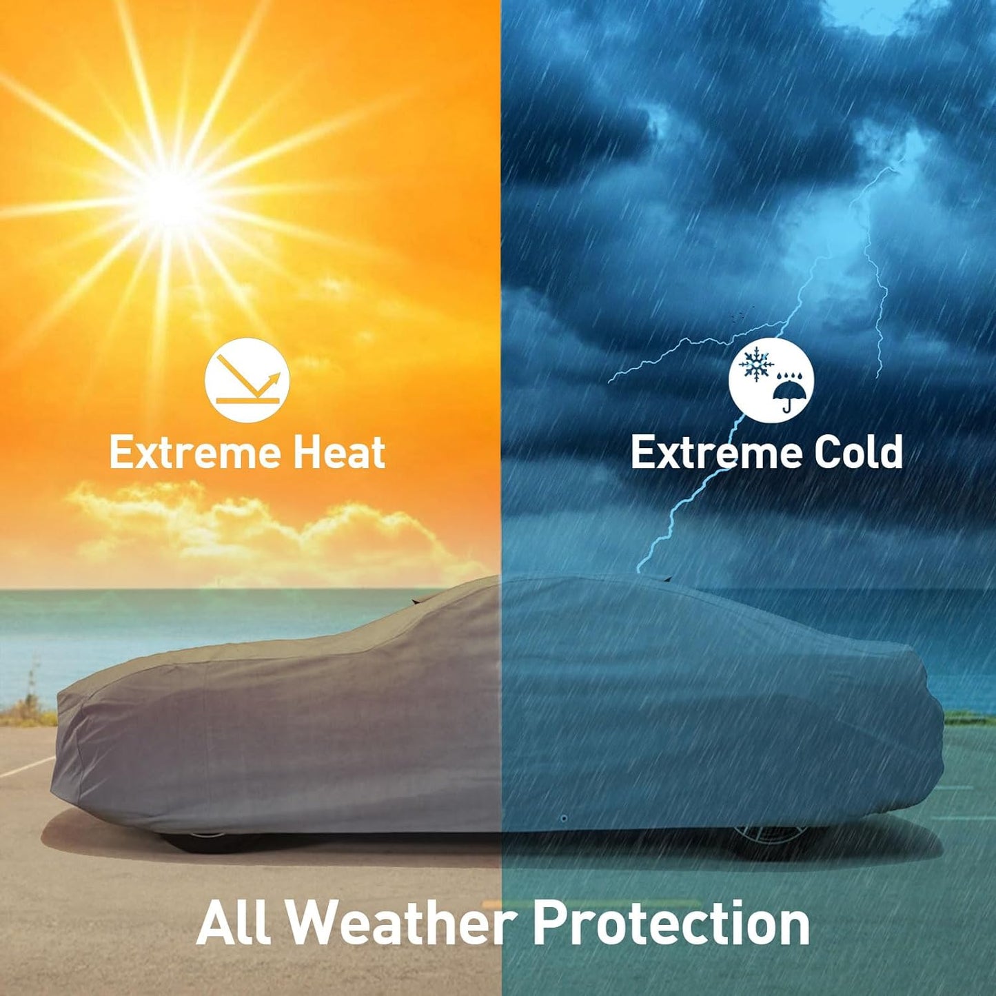 DaShield Ultimum Series Cadillac STS 2005-2011 Sedan All Weather Protection Semi Custom Fit Dust, Sun, Snow, Rain Protection Indoor Outdoor