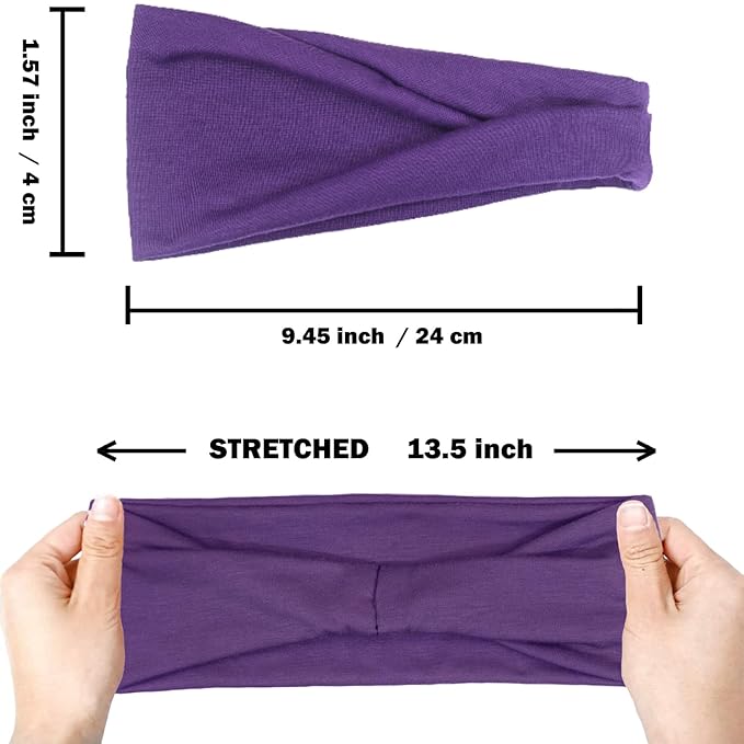 IVARYSS Headbands for Women, Non-Slip, Premium Stretchy Head Bands Hair Accessories,Wear for Yoga, Fashion, Working Out, Travel or Running, 6 Pack, Cute Multi