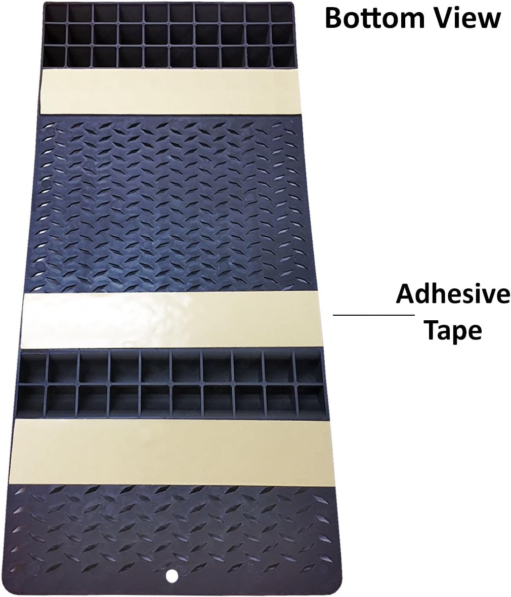 Electriduct Pack of 6 Plastic Parking Mat Guides for Garage Vehicles, Antiskid Car Safety Park Aid - Gray