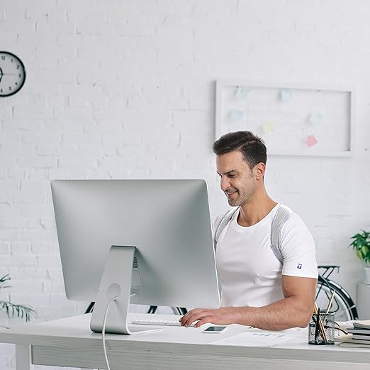 Posture Corrector for Women and Men – Adjustable Upper Back Brace for Shoulder and Back Support – Spine Alignment and Hunch Relief – Breathable, Lightweight – Wear Under or Over Clothes