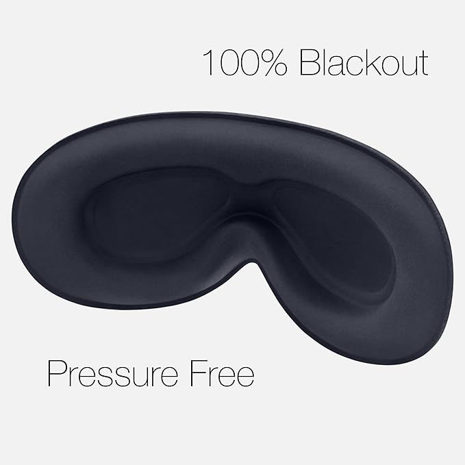 Sleep Headphones, Sleep Mask with Bluetooth Headphones, Ventilated Fabric, Adjustable Fit, 100% Blackout 3D Contoured Eye Cups, Sleeping Headphones for Side Sleepers
