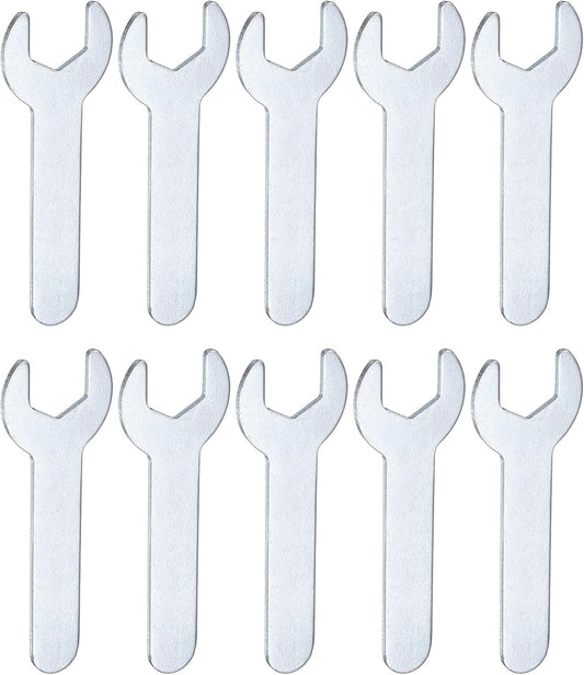 HARFINGTON 10pcs Small Wrench 13x70x1.5mm Metric U-Shaped Single Open Ended Spanner Super Thin Flat Head Galvanizing Wrench for Automotive Repair Furniture Assembly