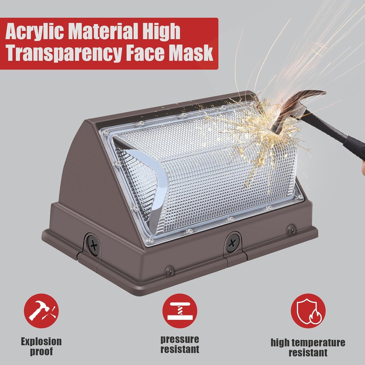 120W LED Wall Pack, 15840 Lumen Super Bright Outdoor Wallpack Lights, 5000K Waterproof Commercial Security Wall Mount Exterior Flood Lighting for House Yard Building Warehouse 4Pack