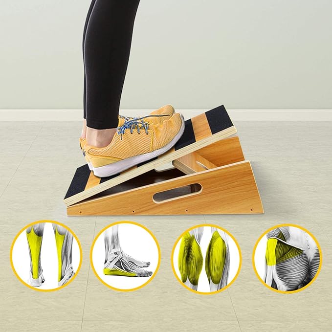 Yes4All Professional Incline Board, Slant Board Calf Stretching, Squat Wedge and Anti-Slip Surface, Portable Side Handle